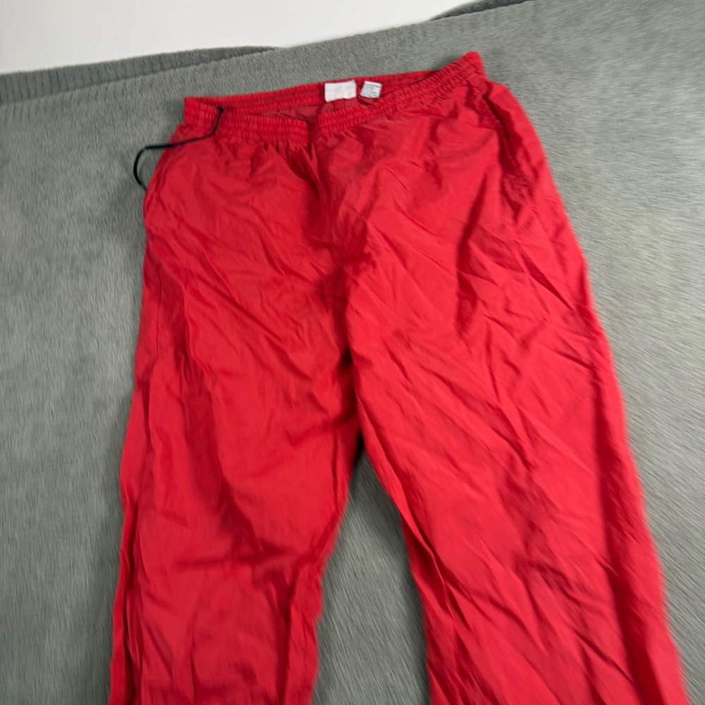 Vintage Marlboro Adventure Team Red Nylon Track Pants Windbreaker Mens Large